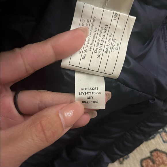 Patagonia Down Sweater Jacket Hoody Navy Blue Sz XXS NWOT - Picture 7 of 7